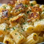 Creamy Garlic Butter Chicken Rigatoni Recipe 1