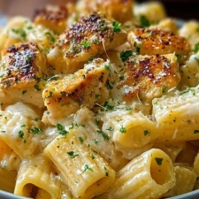 Creamy Garlic Butter Chicken Rigatoni Recipe