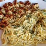 Creamy Garlic Parmesan Chicken with Cheesy Spaghetti 1