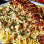 Creamy Mozzarella Chicken Linguine in Garlic Cajun Butter 1