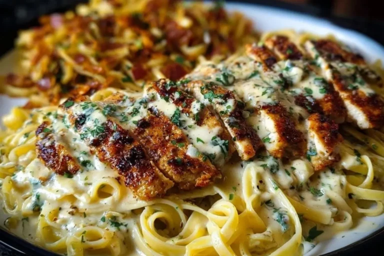 Creamy Velveeta Chicken Linguine with Mozzarella Garlic Sauce 1