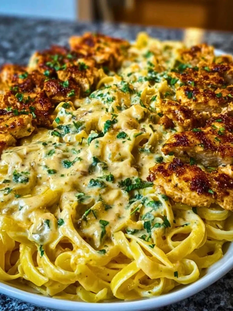 Creamy Velveeta Chicken Linguine with Mozzarella Garlic Sauce 2