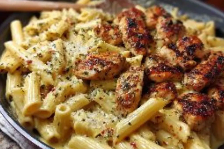 Creamy Velveeta Chicken Penne in Garlic Butter Parmesan Sauce 1