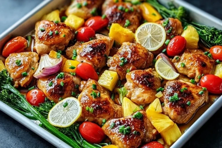 Hawaiian Chicken Sheet Pan 1
