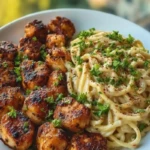 Maple Garlic Chicken Bites with Spicy Cajun Alfredo 1