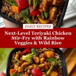 Next-Level Teriyaki Chicken Stir-Fry with Rainbow Veggies & Wild Rice Pin