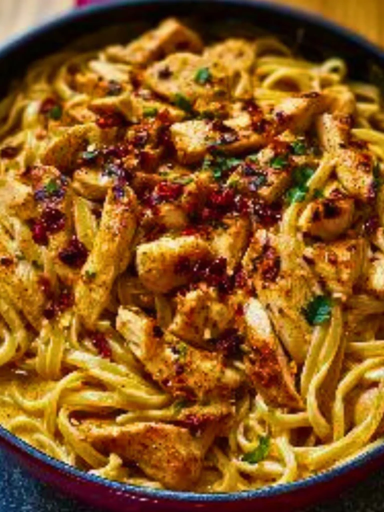 One-Pot Spicy Chicken Linguine in Creamy Sauce 2