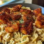 Parmesan Crusted Chicken Bites & Smoked Cajun Alfredo Gemelli 1