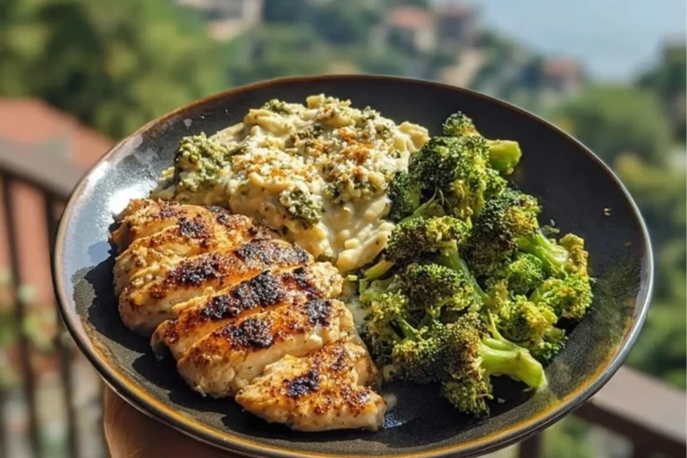 Pesto Chicken Alfredo with Spicy Feta Cream & Parmesan Broccoli Crunch 1