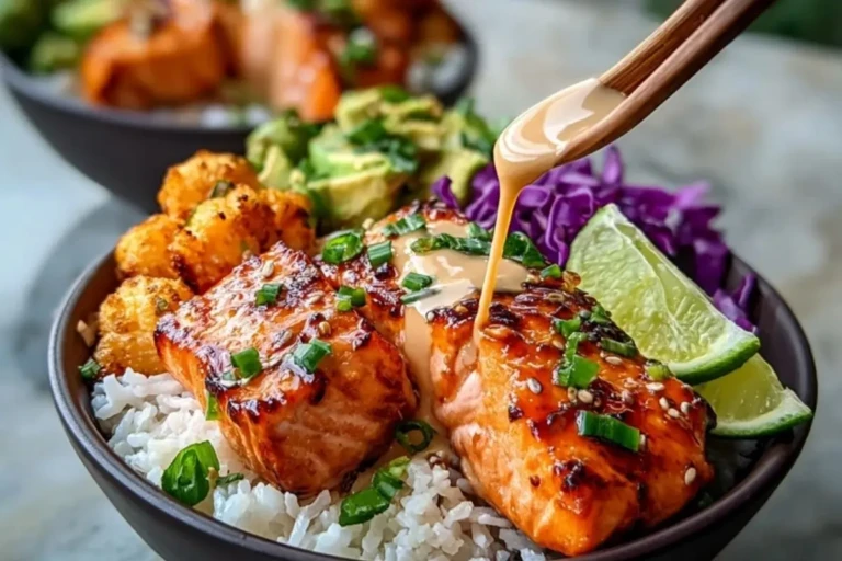 Sriracha Honey Salmon Bowls 1