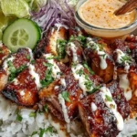 Sweet Chili Chicken Bowl with Coconut Lime Drizzle 1