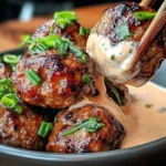Tender Korean BBQ Meatballs with Spicy Mayo Dip 1