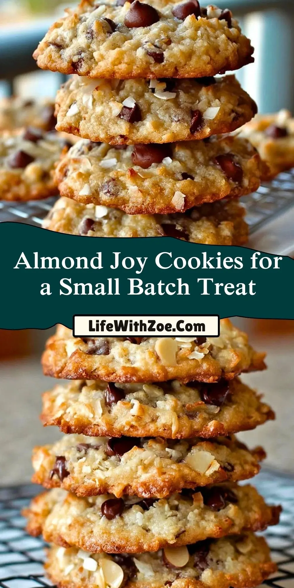Almond Joy Cookies for a Small Batch Treat Pin 1