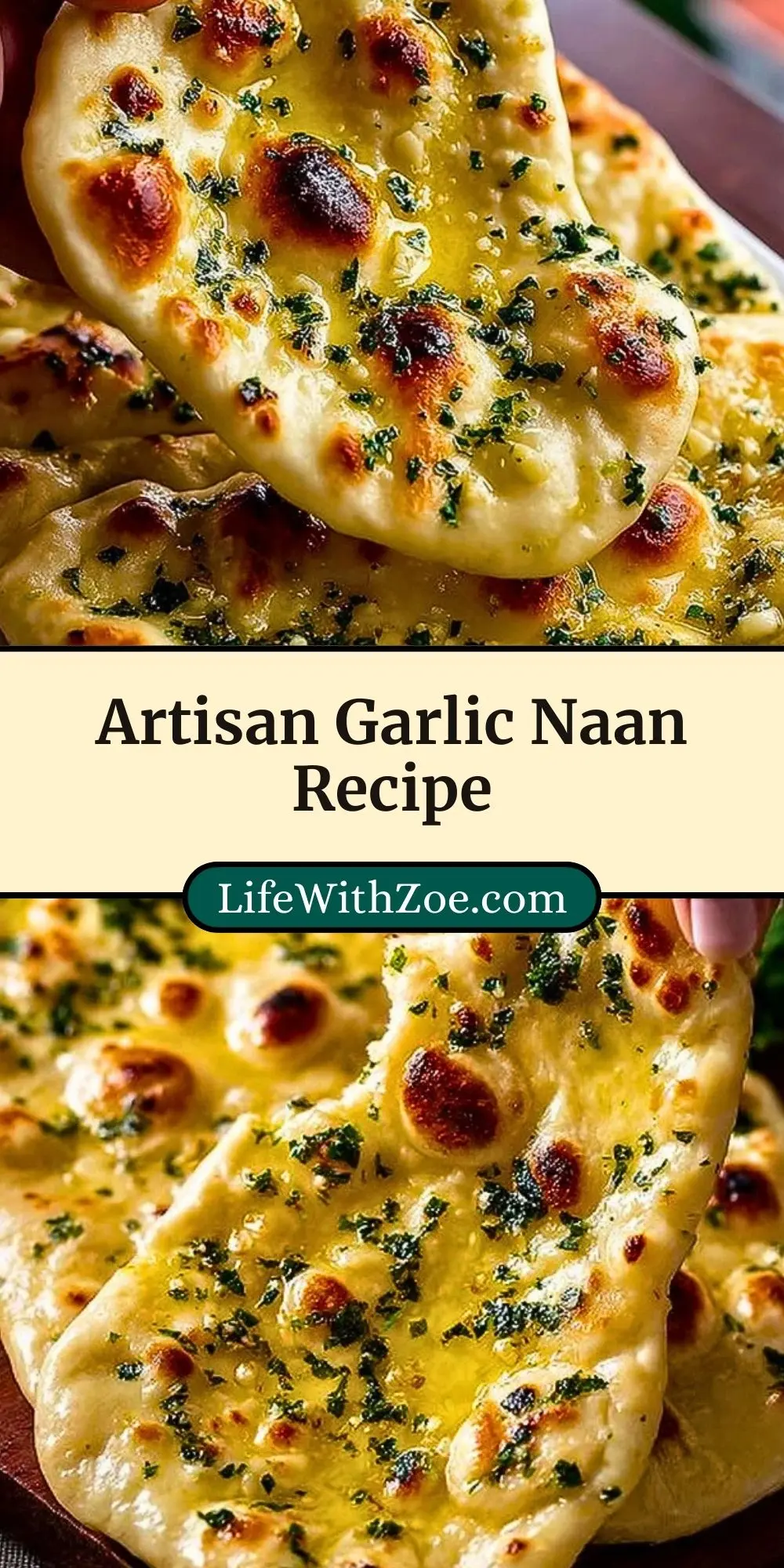 Artisan Garlic Naan Recipe Pin 2