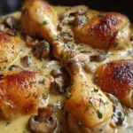Baked Chicken Legs with Cream of Mushroom Sauce 1