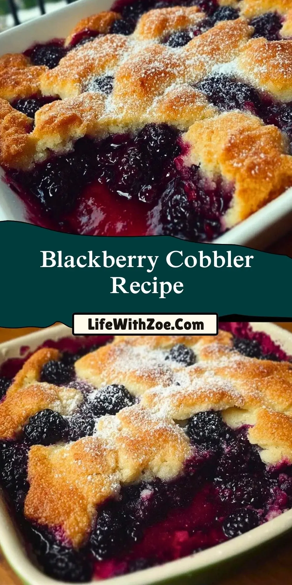 Blackberry Cobbler Recipe Pin 1