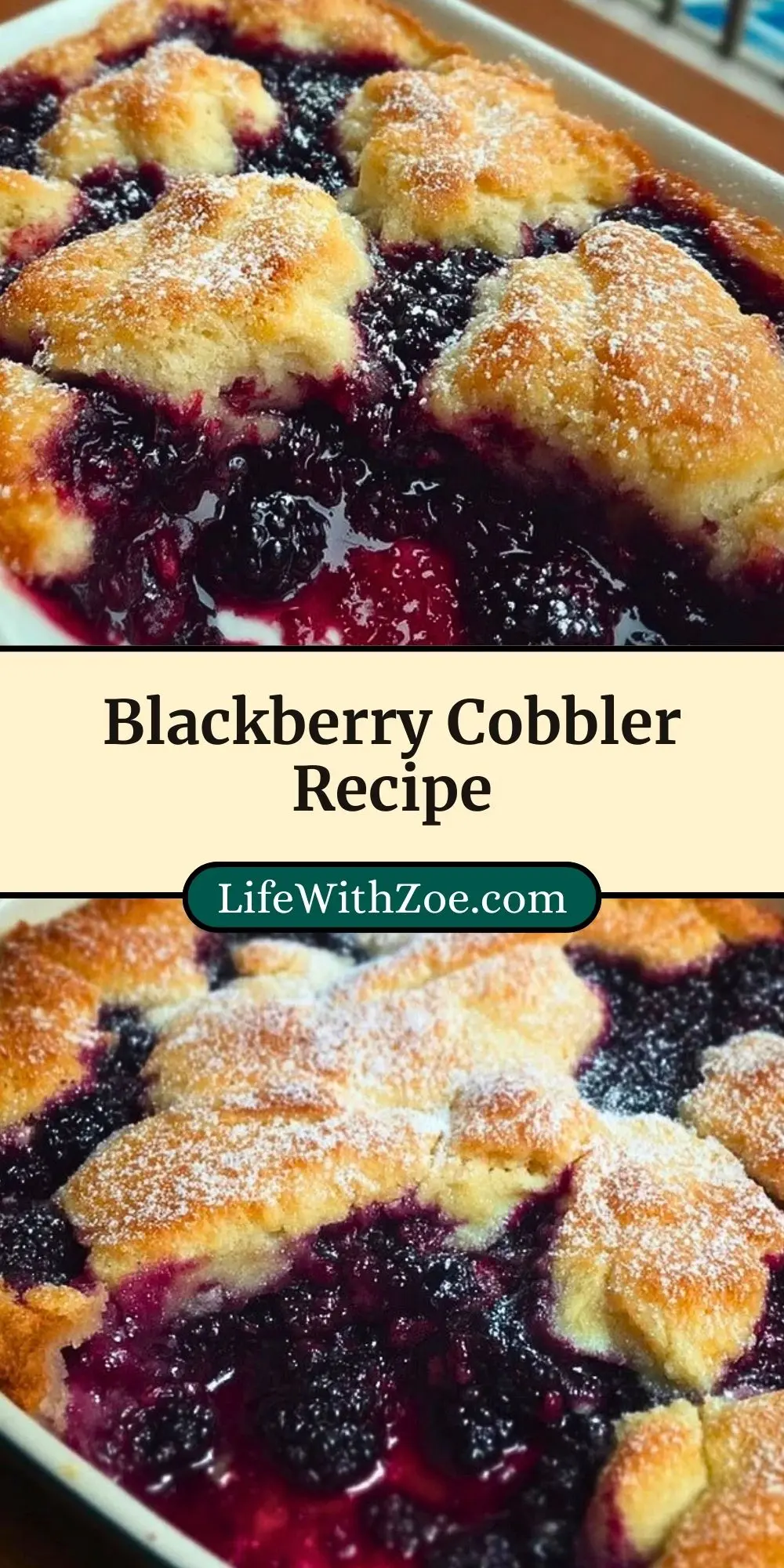 Blackberry Cobbler Recipe Pin 2