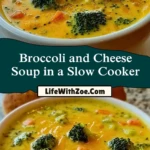 Broccoli and Cheese Soup in a Slow Cooker Pin 1
