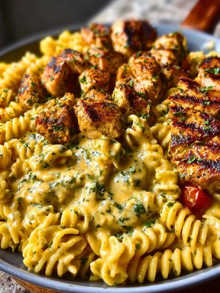 Cajun Chicken Rotini in Creamy Mozzarella Velveeta Sauce 2