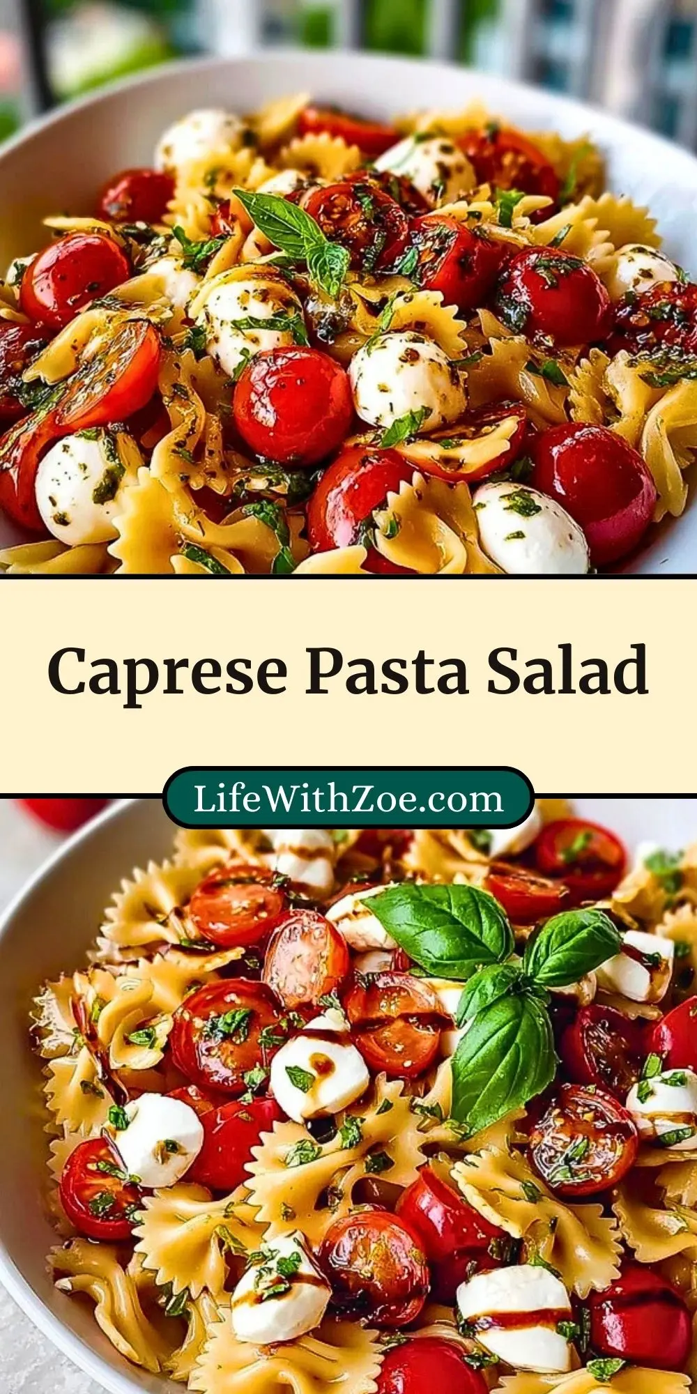 Caprese Pasta Salad Pin 2