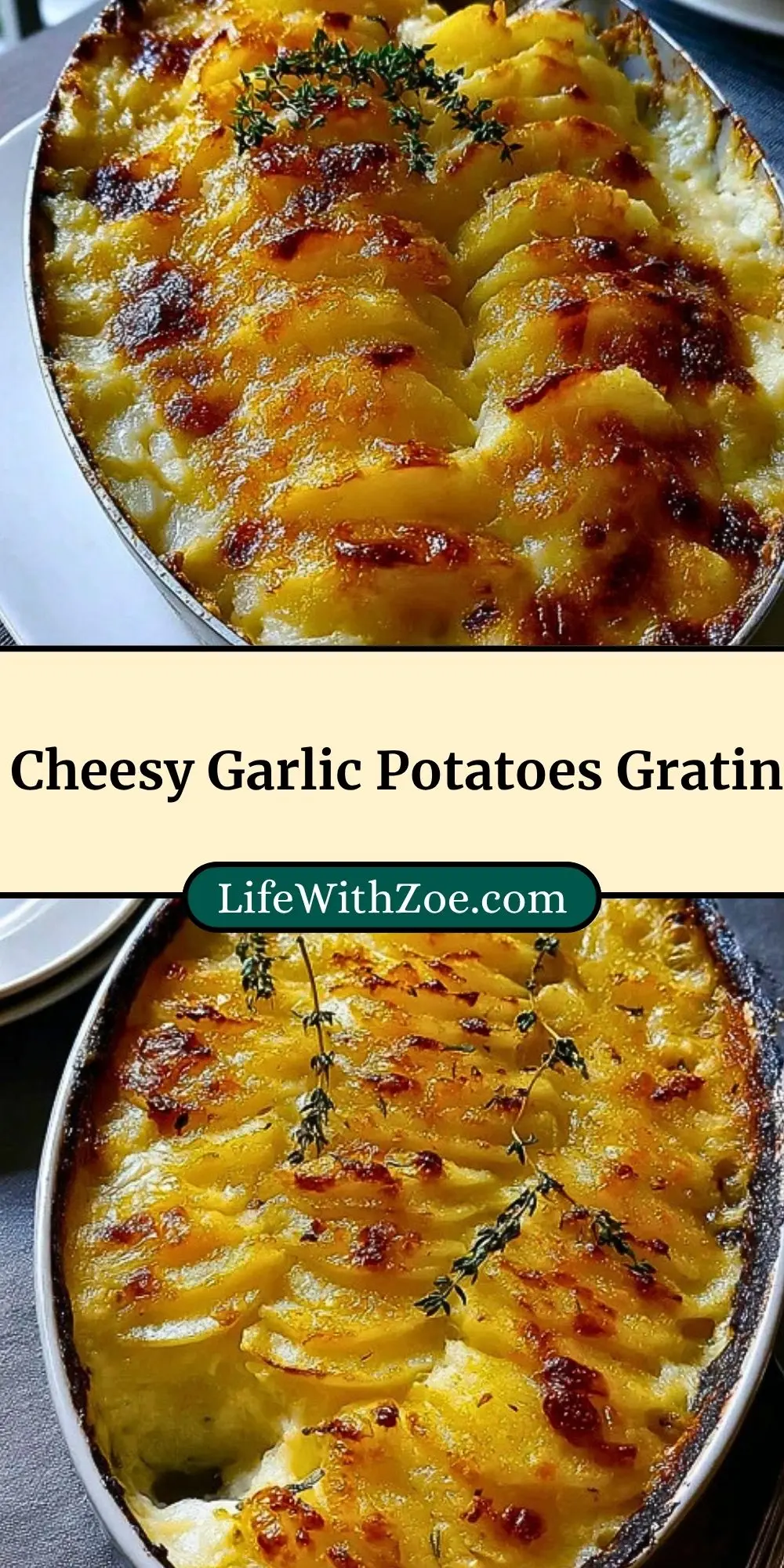 Cheesy Garlic Potatoes Gratin Pin 2