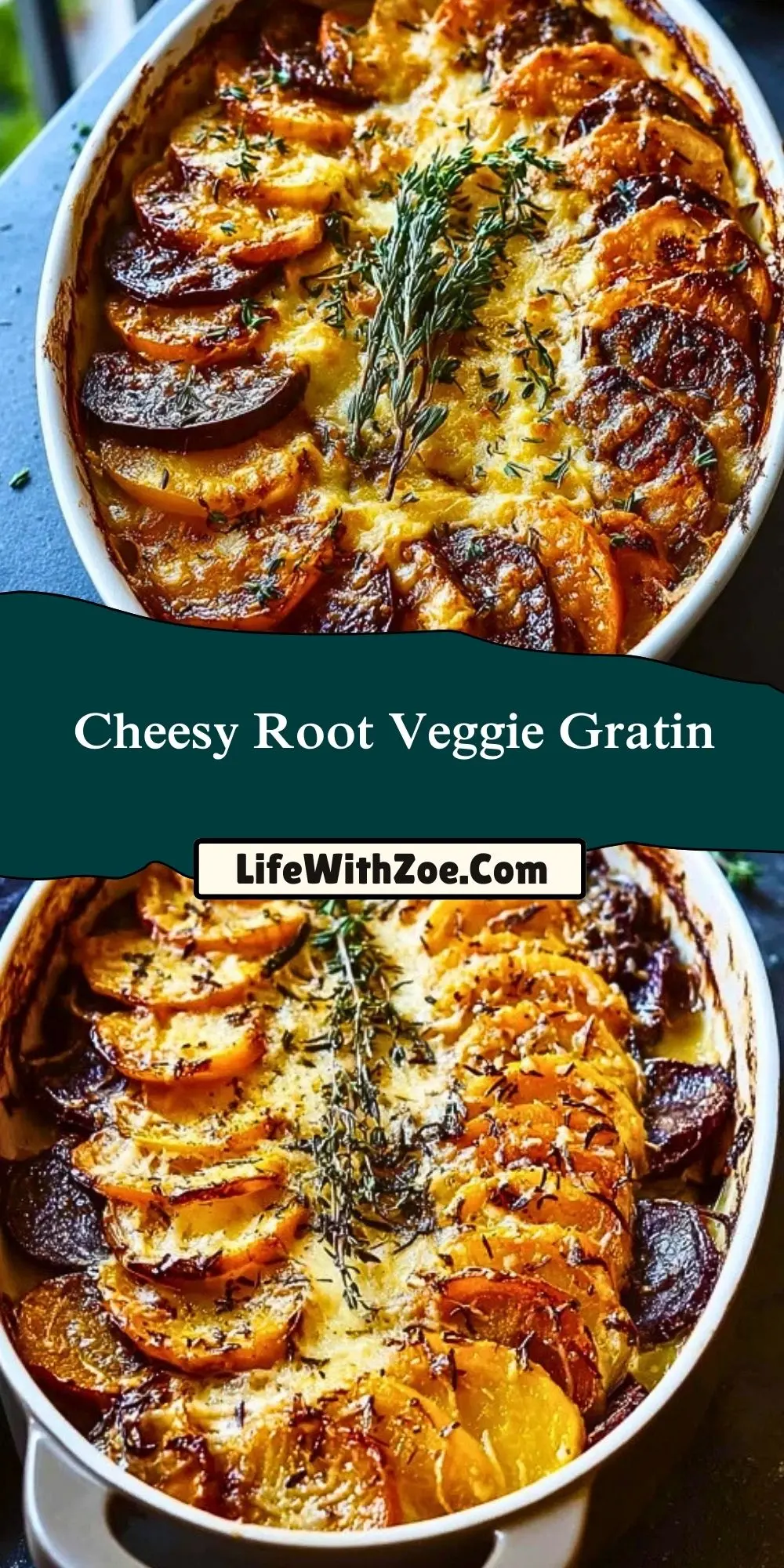 Cheesy Root Veggie Gratin Pin 1