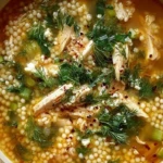 Chicken and Pearl Couscous Soup 1