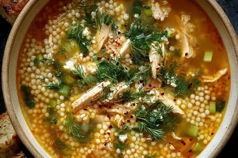 Chicken and Pearl Couscous Soup 1
