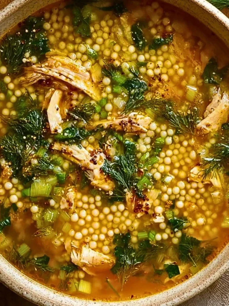 Chicken and Pearl Couscous Soup 2