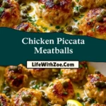 Chicken Piccata Meatballs Pin 1