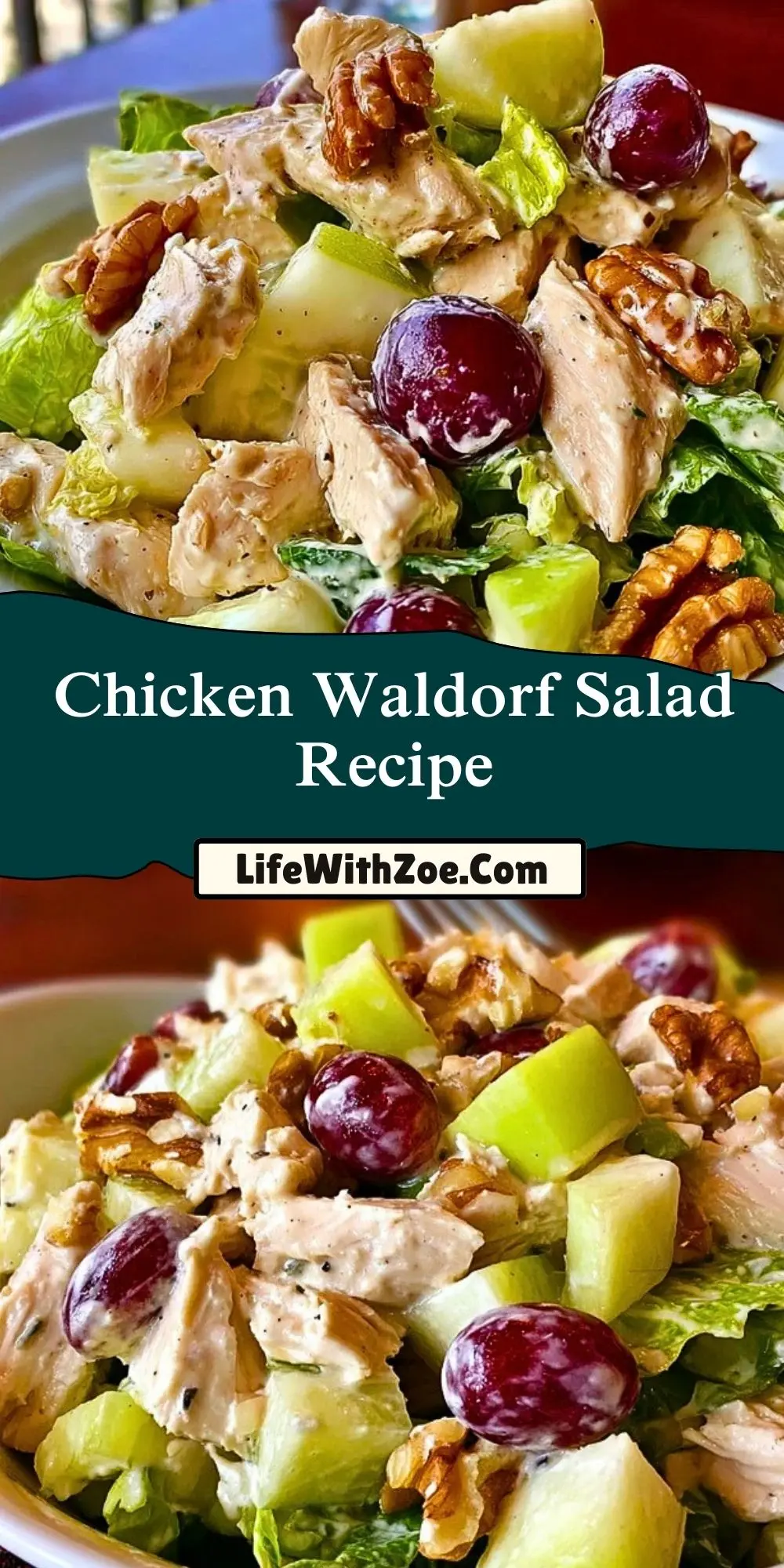 Chicken Waldorf Salad Recipe Pin 1
