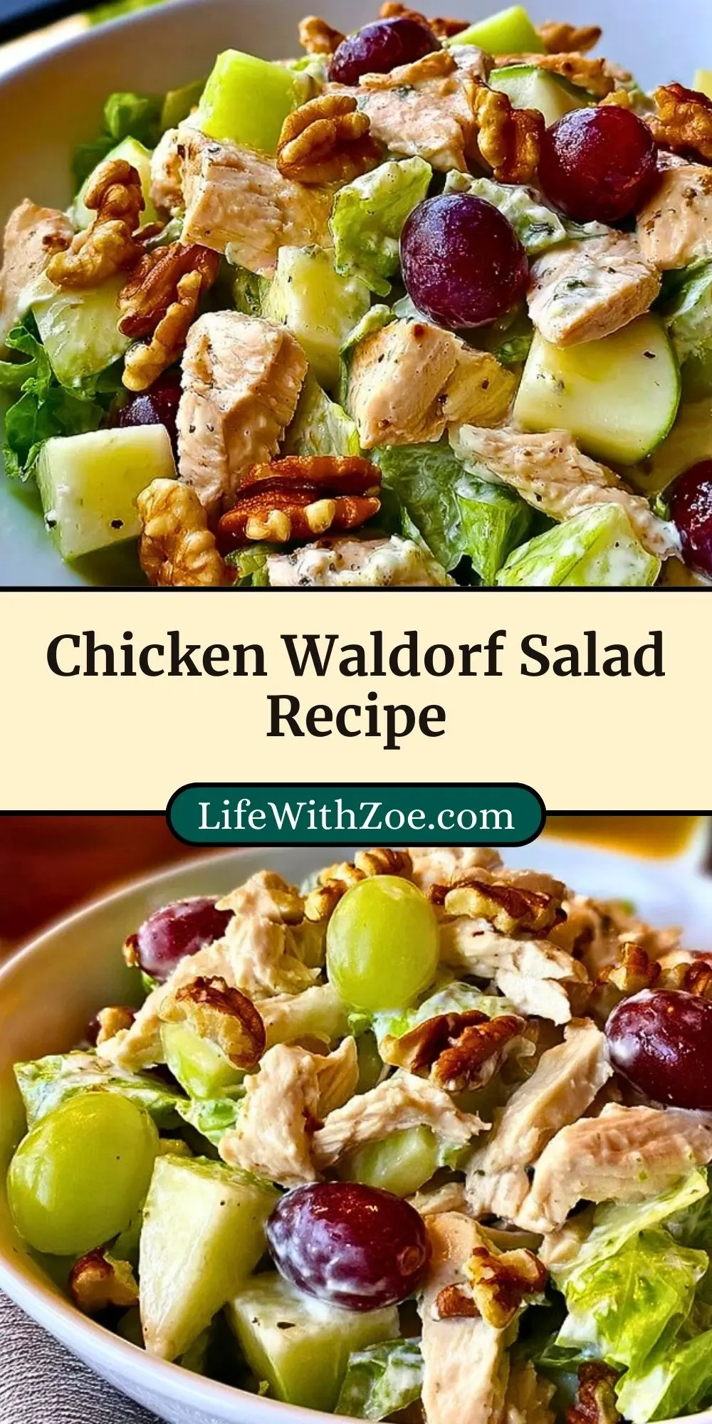 Chicken Waldorf Salad Recipe Pin 2