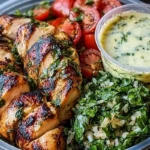 Chimichurri Grilled Chicken Bowl with Garlic Sauce 1