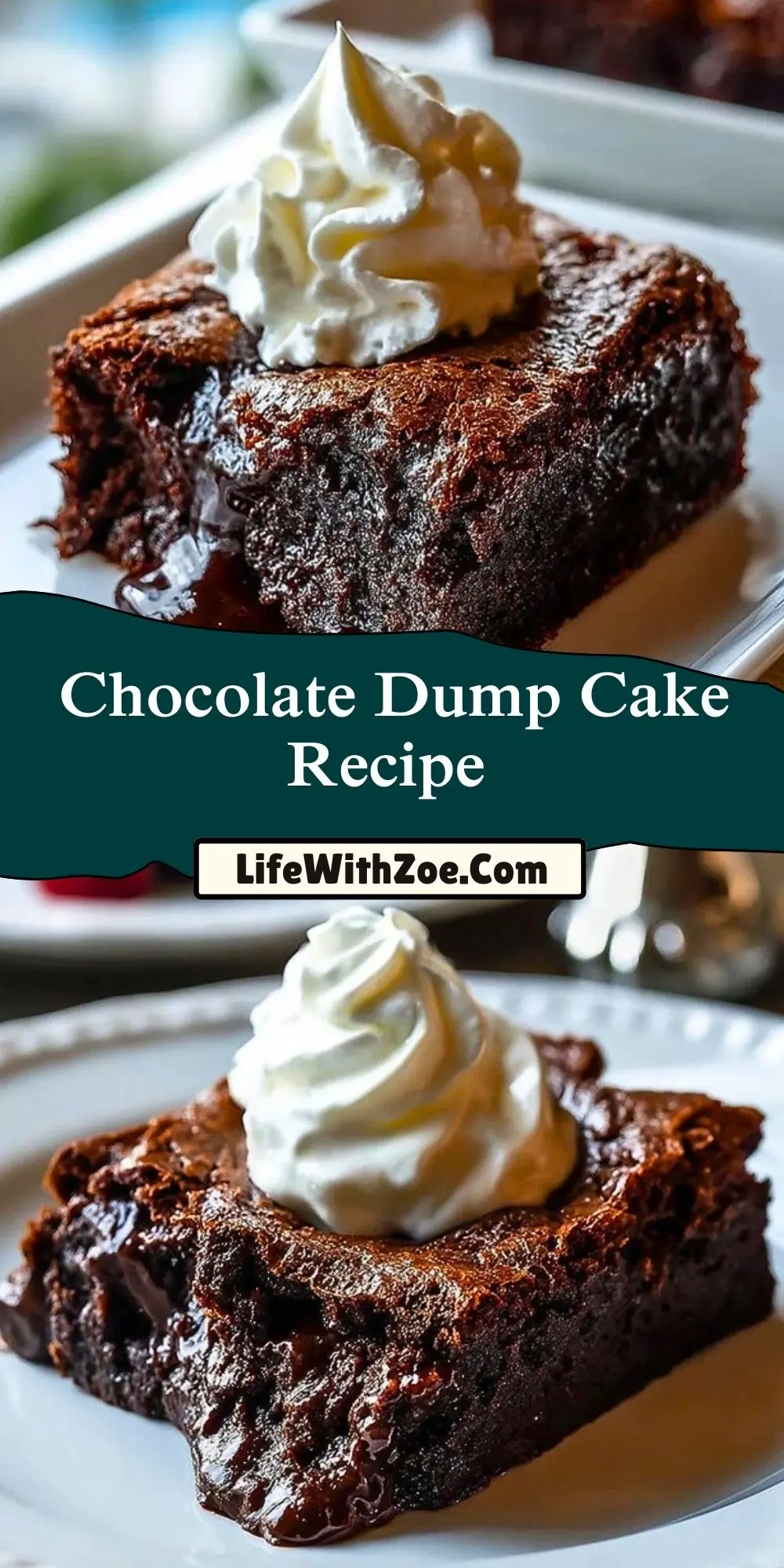 Chocolate Dump Cake Recipe Pin 1