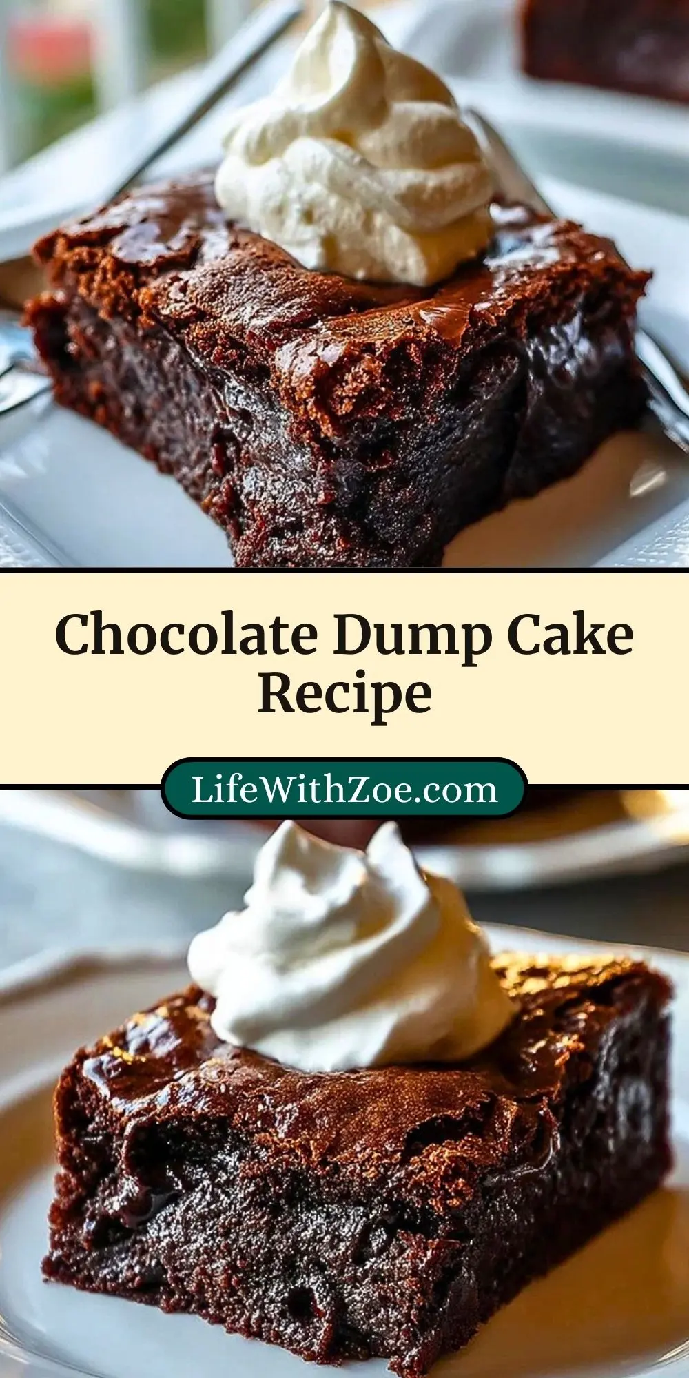 Chocolate Dump Cake Recipe Pin 2