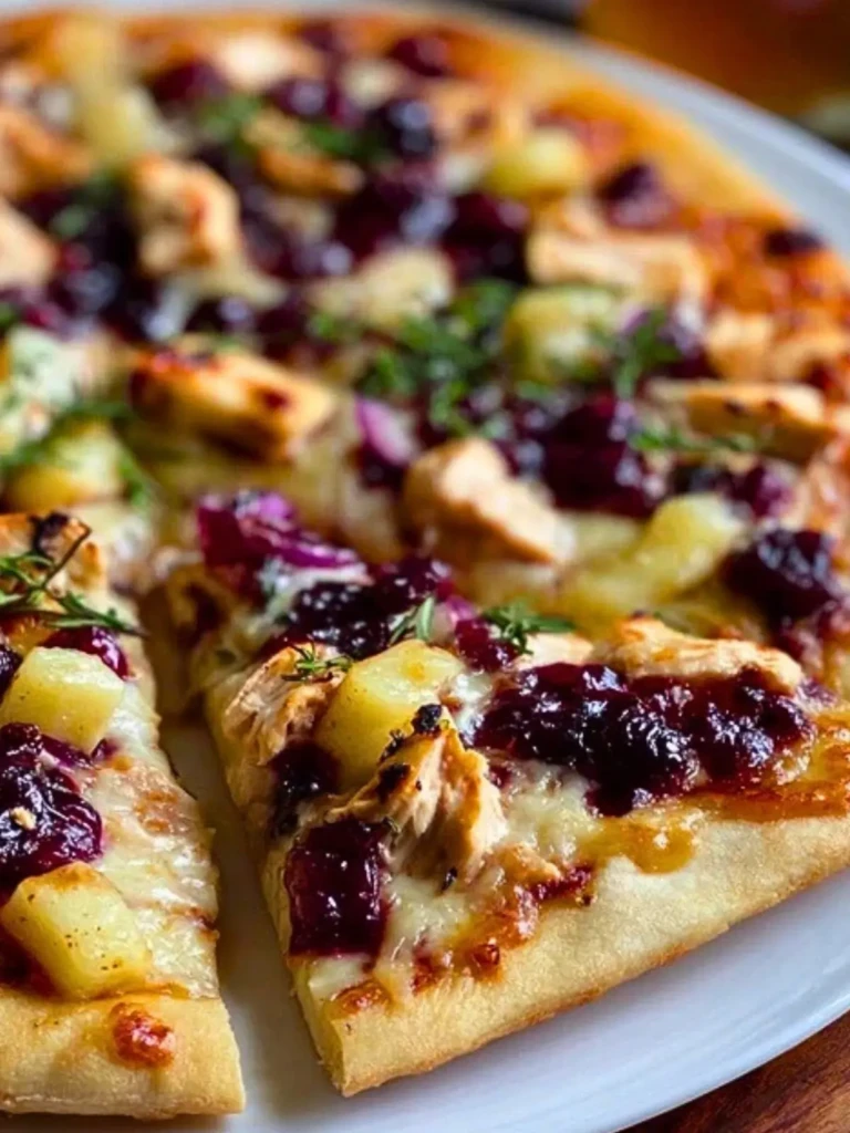 Cranberry Chicken & Brie Pizza 2