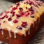 Cranberry Orange Bread with Glaze 1