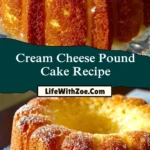 Cream Cheese Pound Cake Recipe Pin 1