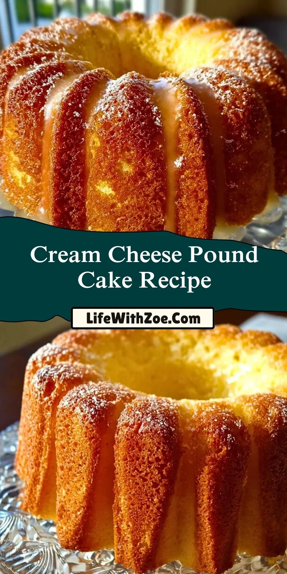 Cream Cheese Pound Cake Recipe Pin 1
