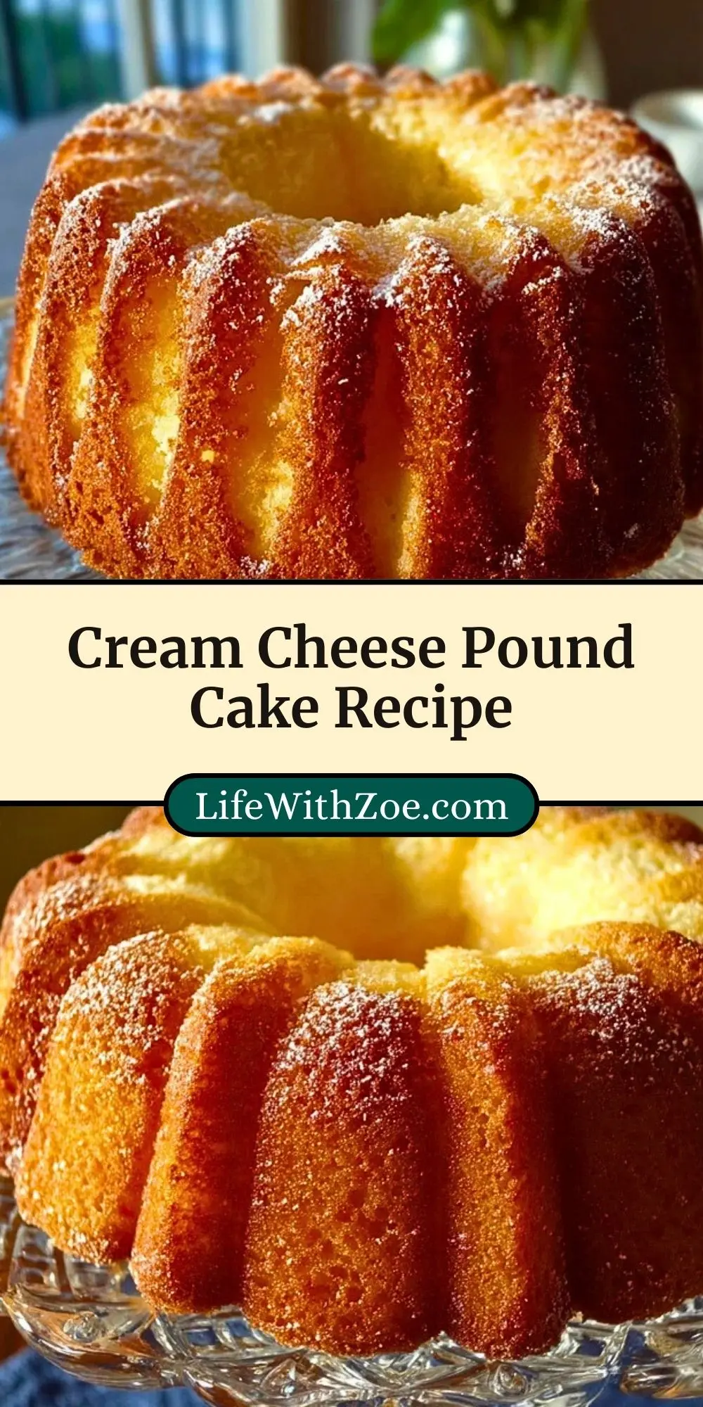 Cream Cheese Pound Cake Recipe Pin 2