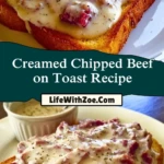 Creamed Chipped Beef on Toast Recipe Pin 1