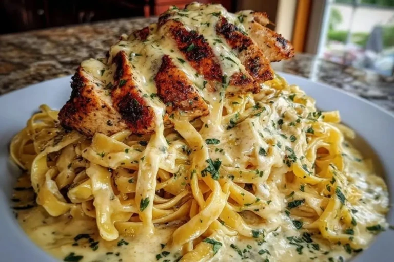 Creamy Cajun Chicken Fettuccine with Garlic Mozzarella Cheese Sauce 1