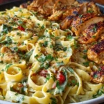 Creamy Cajun Chicken Linguine with Garlic Mozzarella Sauce 1