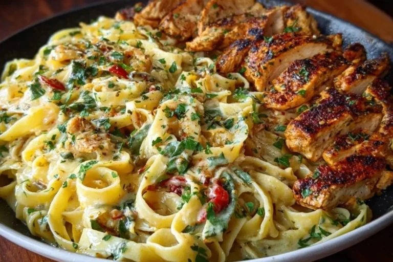 Creamy Cajun Chicken Linguine with Garlic Mozzarella Sauce 1
