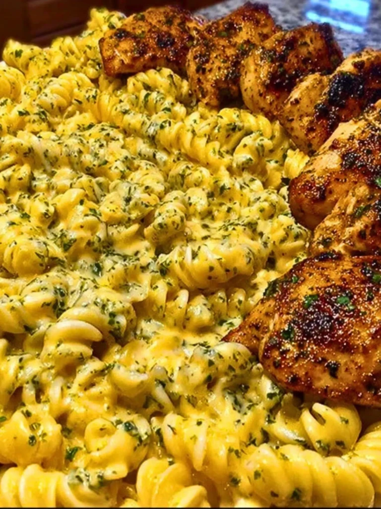 Creamy Garlic Butter Chicken and Rotini in Parmesan Sauce 2