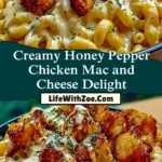 Creamy Honey Pepper Chicken Mac and Cheese Delight Pin 1