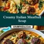 Creamy Italian Meatball Soup Pin 1