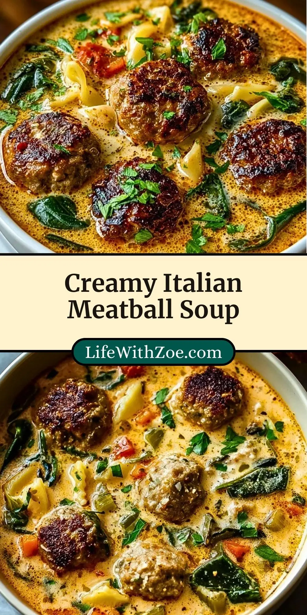 Creamy Italian Meatball Soup Pin 2