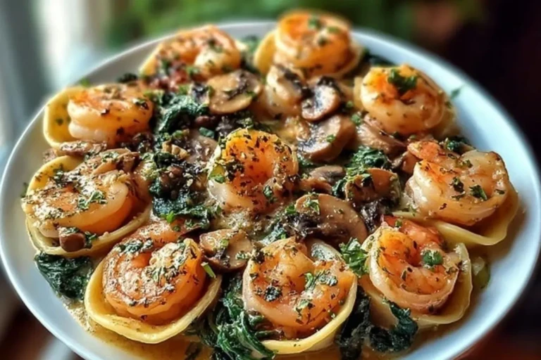 Creamy Spinach Mushroom Shrimp Shells 1