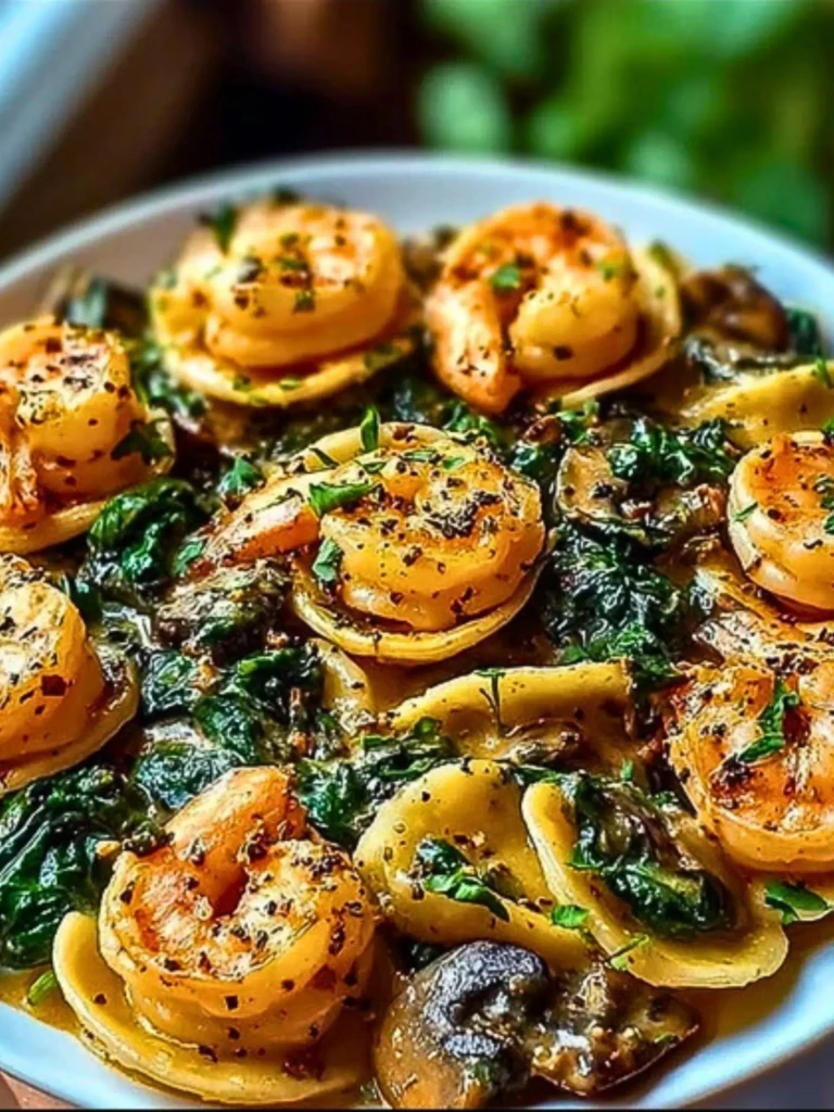 Creamy Spinach Mushroom Shrimp Shells 2